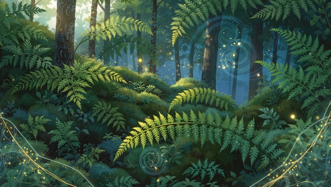 Fern Using Magic Free Luminous Woodland Magic Image - Enchanted, Forest, Ferns ...