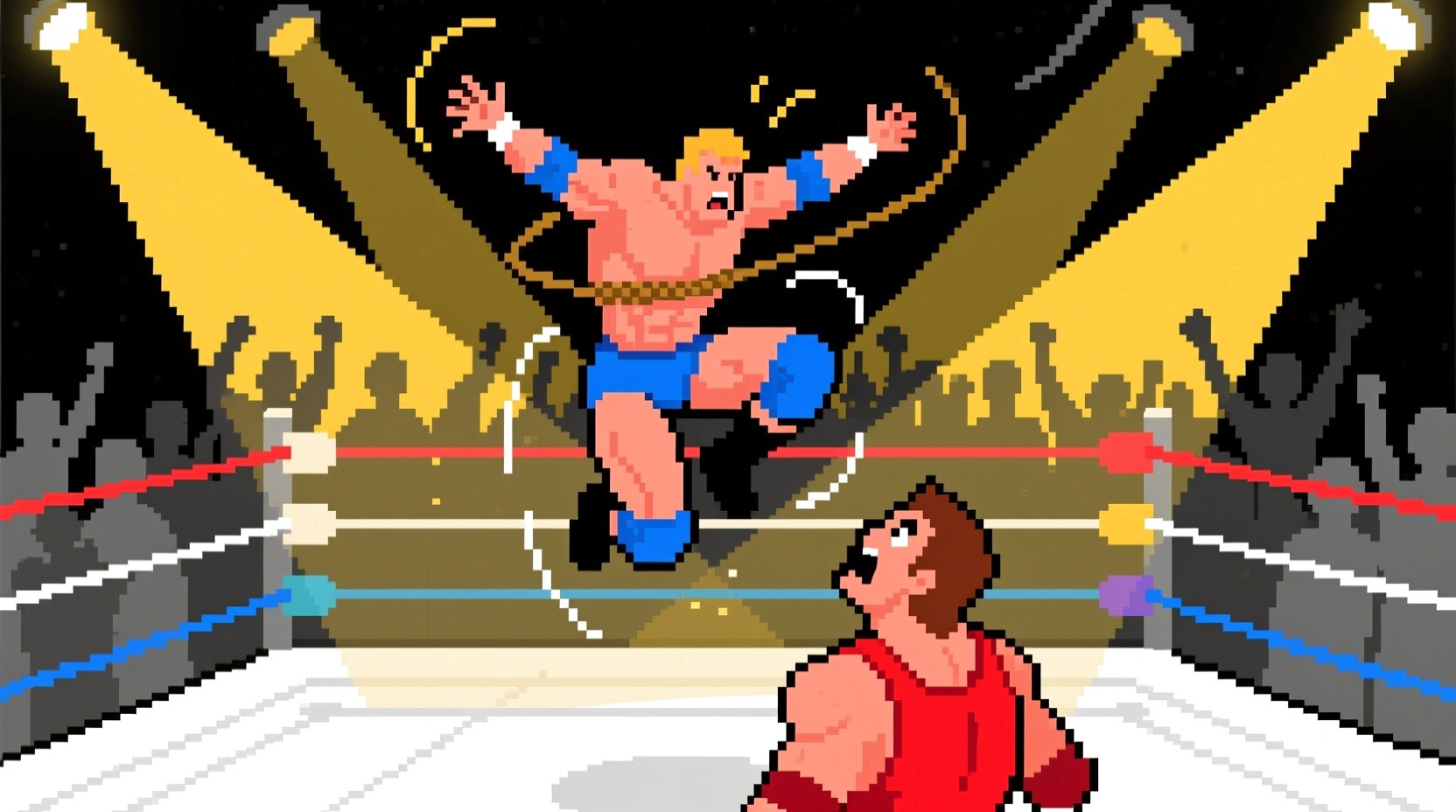 Free Pixel Wrestling Showdown Image - Wrestling, Pixel, Retro ...