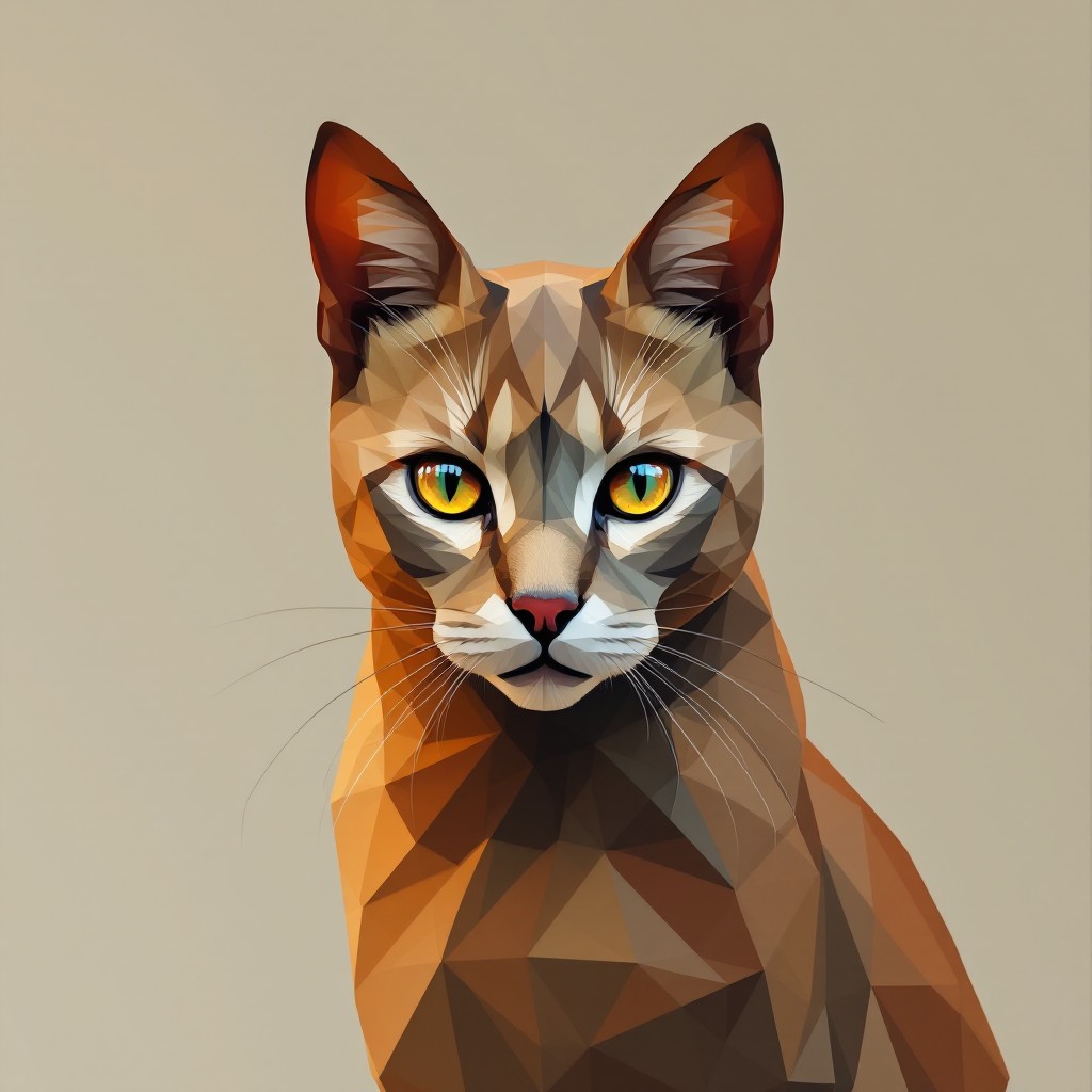 Free Geometric Cat Portrait Image - Cat, Feline, Geometric | Download ...
