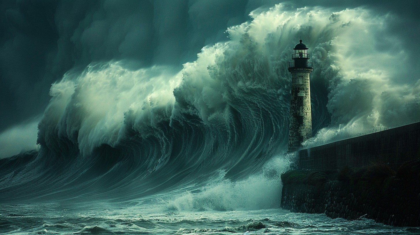 Free Tempestuous Ocean Fury Image - Ocean, Storm, Lighthouse | Download ...