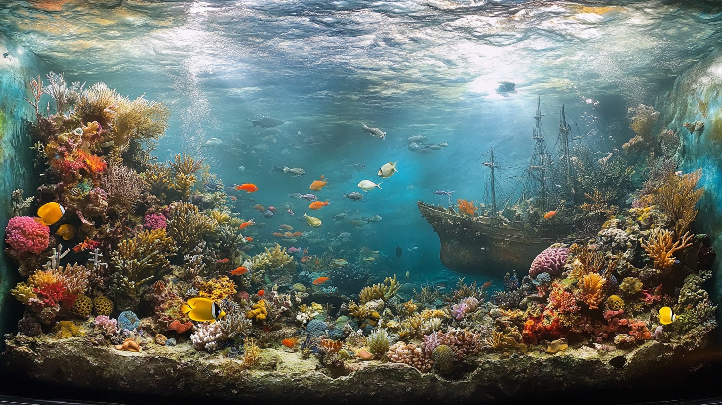 Free Vibrant Aquarium Scene Image - Aquarium, Fish, Coral | Download at ...