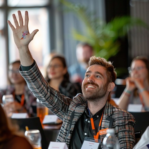 Free Engaged Conference Participant Photo Man Conference Engagement