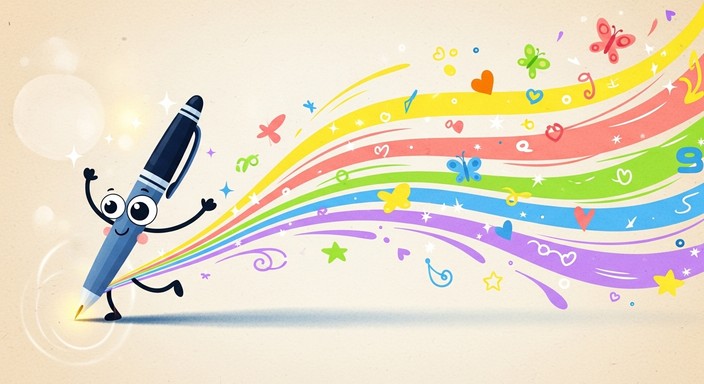 Free Rainbow Pen Magic Image - Illustration, Pen, Rainbow | Download at ...