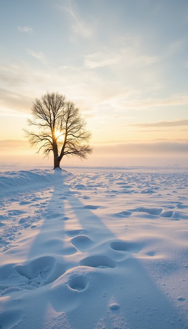 Free Solitary Winter Pine Image - Winter, Pine, Sunset | Download at ...