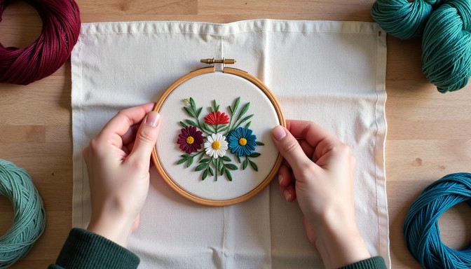 Free Vibrant Floral Embroidery Image - Embroidery, Needlework, Floral ...