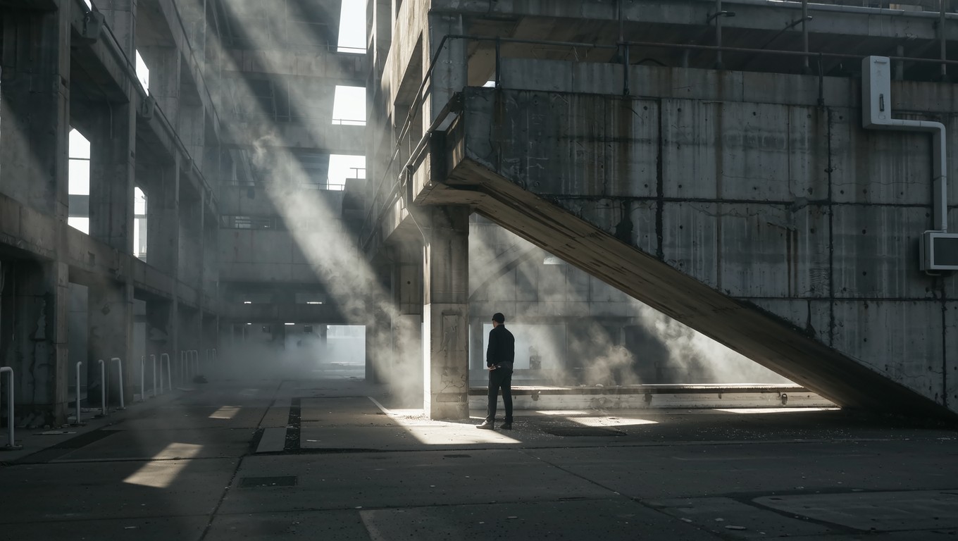 Through Shadow Free Light Through Shadows Photo - Industrial, Sunbeams, Concrete ...