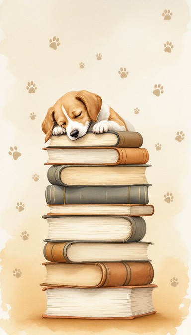 Free Books And Beagle Image - Beagle, Books, Puppy | Download at StockCake