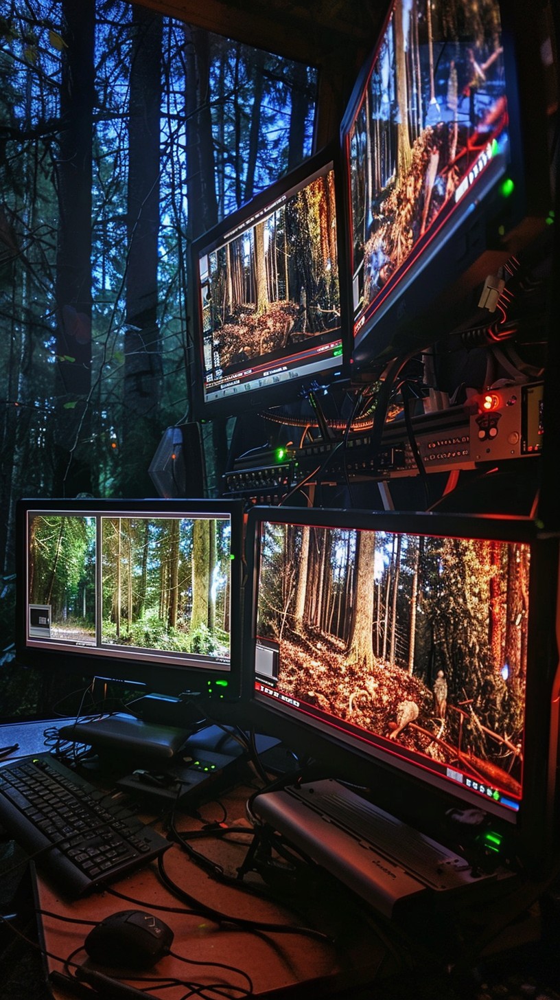 Forest Computer Tech Room Free Forest Surveillance Room Image - Forest, Surveillance, Monitors ...