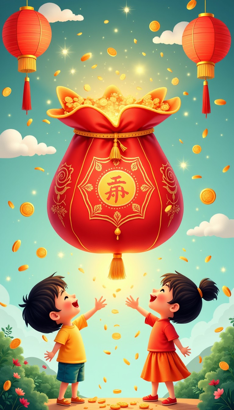 Free Fortune Brings Joy Image - Lanterns, Celebration, Envelope ...
