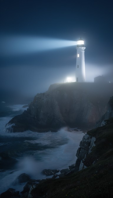 Free Beacon Through Fog Image - Lighthouse, Cliff, Beacon | Download at ...
