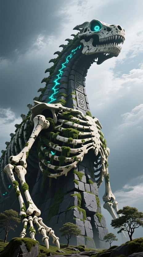 Free Ancient Glowing Colossus Image - Skeleton, Colossus, Prehistoric ...