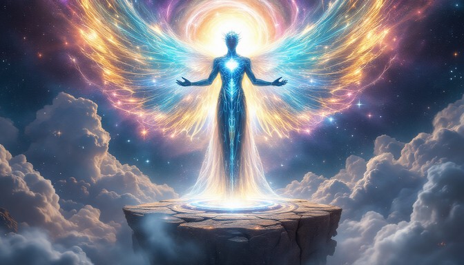 Free Cosmic Guardian Angel Image - Celestial, Guardian, Wings ...