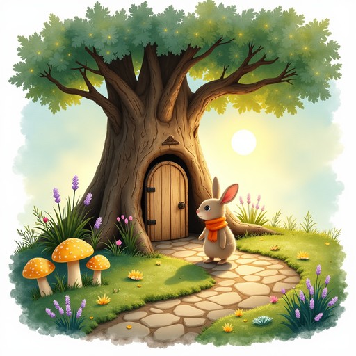 Free Bunny Tree Hideout Image - Bunny, Tree, Nature | Download at StockCake