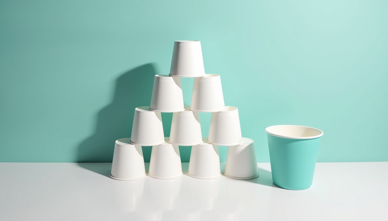 Free Stacked Paper Cups Image - Cups, Pyramid, Stacked | Download at ...
