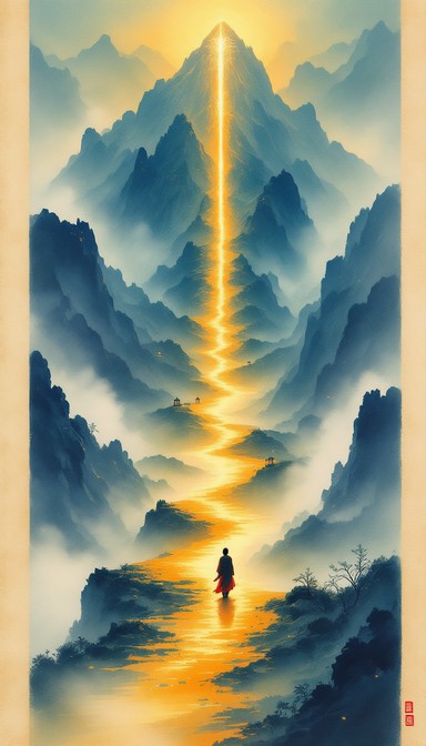 Solid Gold Path Free Ascending Golden Path Image - Journey, Mountain, Traveler ...