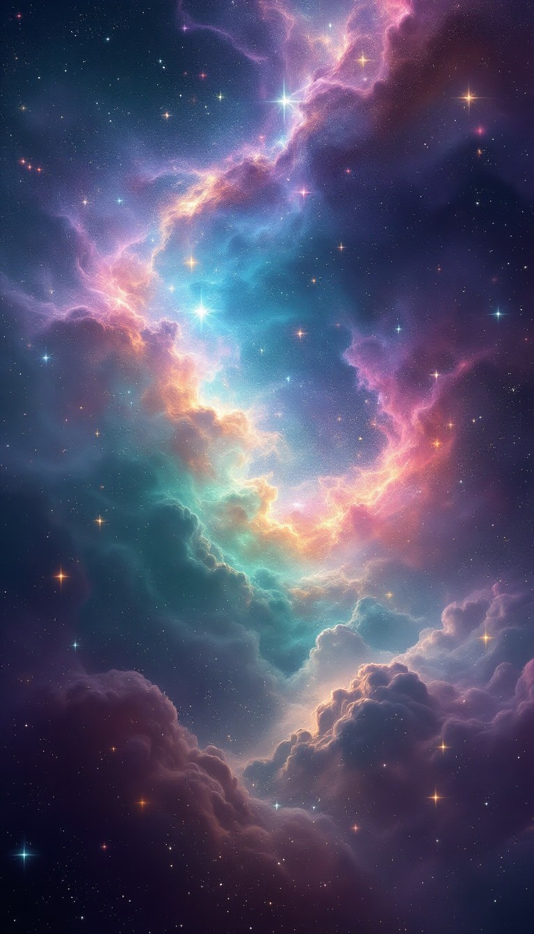 Download Glowing Space Cloud Image - Nebula, Cosmos, Stars | StockCake