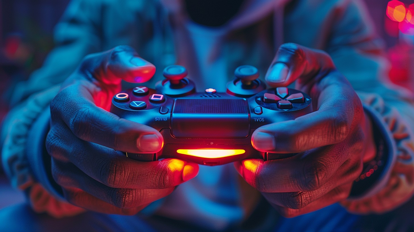 Free Gaming Controller Action Image - Gaming, Controller, Neon ...