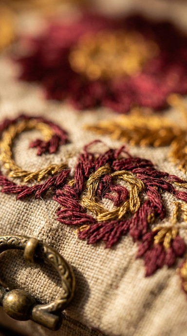 Timeless Embroidery Thread Free Vintage Embroidery Detail Image - Embroidery, Vintage, Textile ...