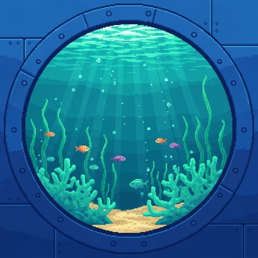 Free Underwater Pixel Paradise Image - Underwater, Ocean, Porthole ...