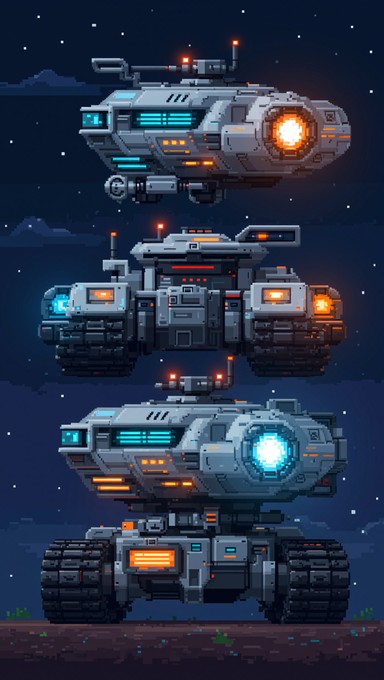 Free Glowing Tank Formation Image - Tanks, Pixel, Art | Download at ...