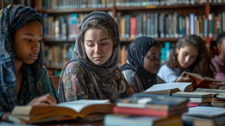 Individual Library Free Studious Library Scene Image - Students, Library, Reading ...