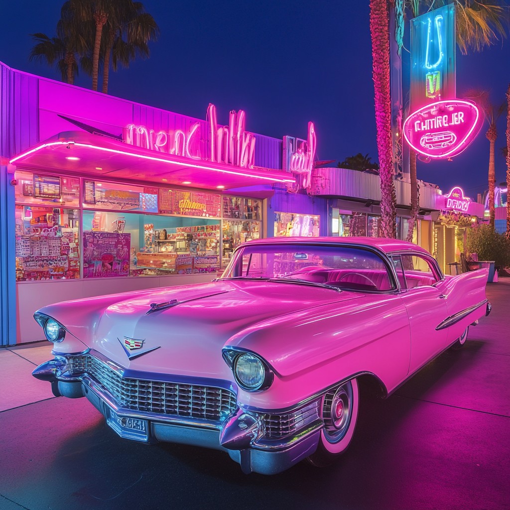 Download Vintage Pink Cadillac Image - Vintage, Pink, Cadillac
