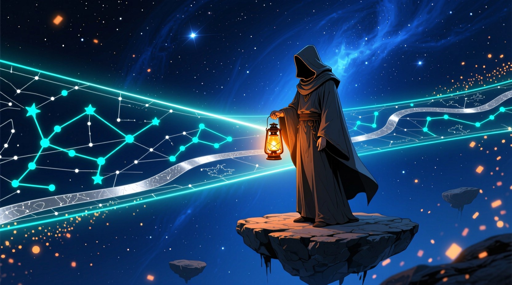 Free Celestial Path Guide Image - Cosmic, Hooded, Lantern | Download at ...