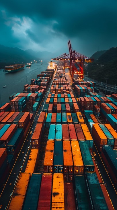 Free Wet Container Terminal Image - Containers, Dock, Rain | Download ...