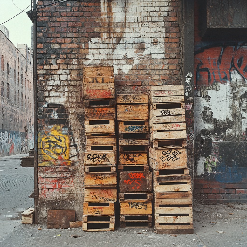 Free Urban crate stack Image - Urban, Crates, Graffiti | Download at ...