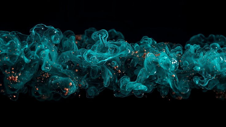 Free Teal Ink Swirls Image - Teal, Ink, Water | Download at StockCake