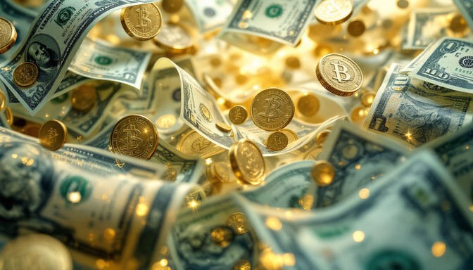 Money Floating Free Crumpled Currency Illustration Image - Illustration, Money ...