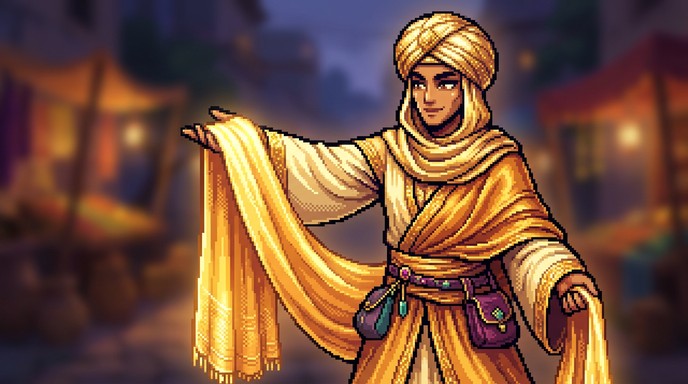 Merchant Pixelated Free Golden Fabric Merchant Image - Merchant, Textile, Fabric ...