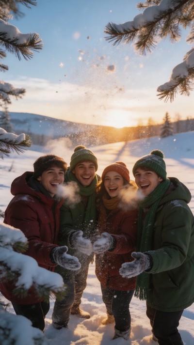 Free Winter Friends Together Image - Friends, Winter, Snow | Download ...