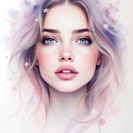 Free Ethereal Watercolor Portrait Photo Watercolor Ethereal