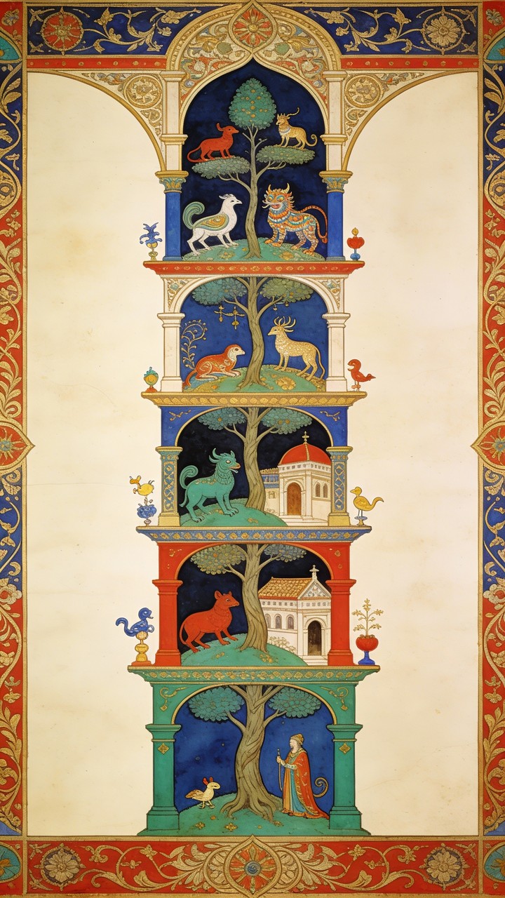 Manuscript Tree Free Enchanted Tree Manuscript Image - Illustration, Medieval ...