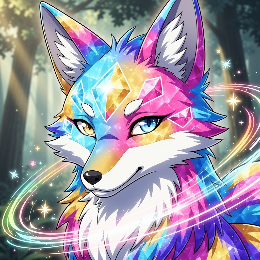 Free Prismatic Fox Spirit Image - Fox, Spirit, Magical | Download at ...