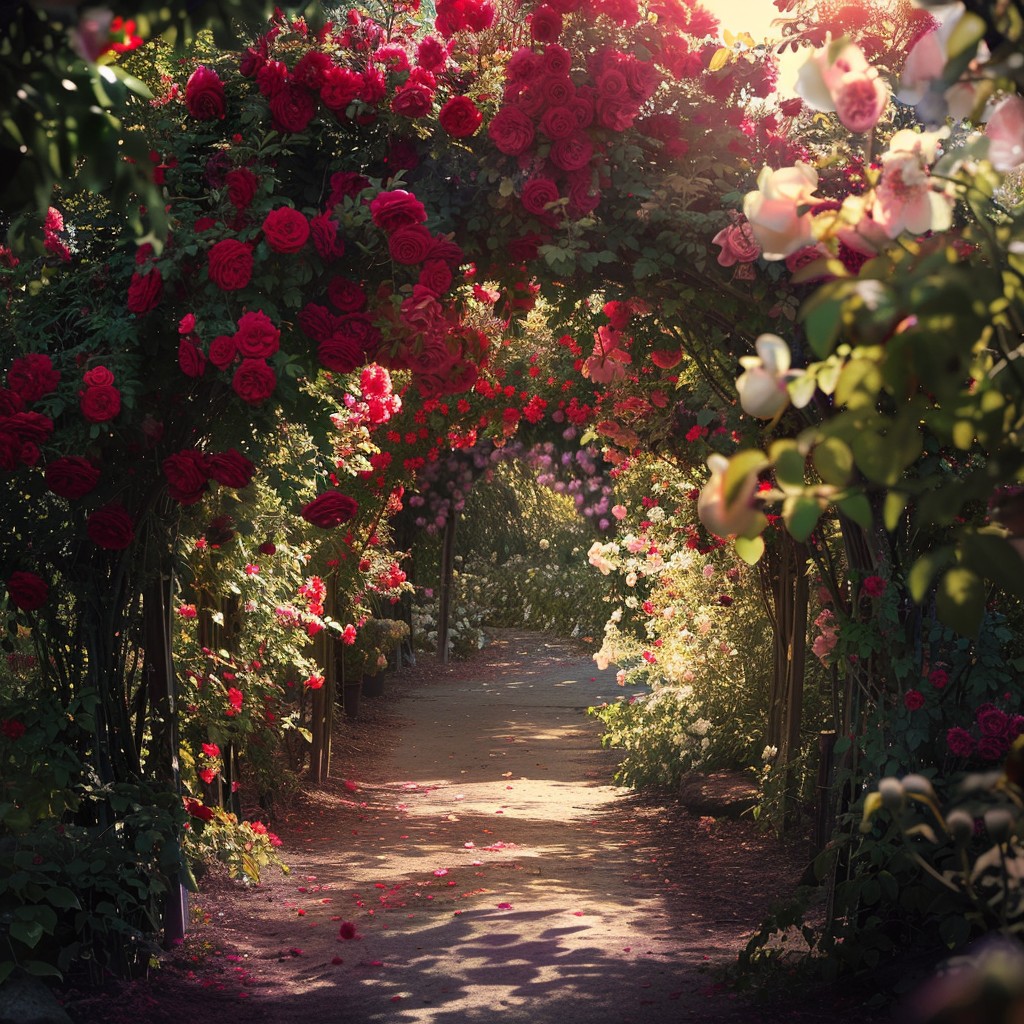 Free Rose Archway Path Image - Roses, Garden, Pathway | Download at ...