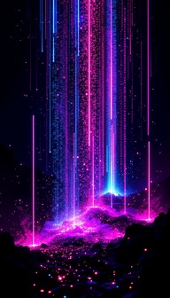 Free Neon Digital Cascade Image - Cyberpunk, Neon, Digital | Download ...