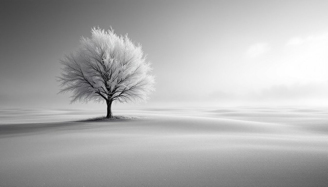 Free Solitary Winter Tree Image - Winter, Minimal, Monochrome ...