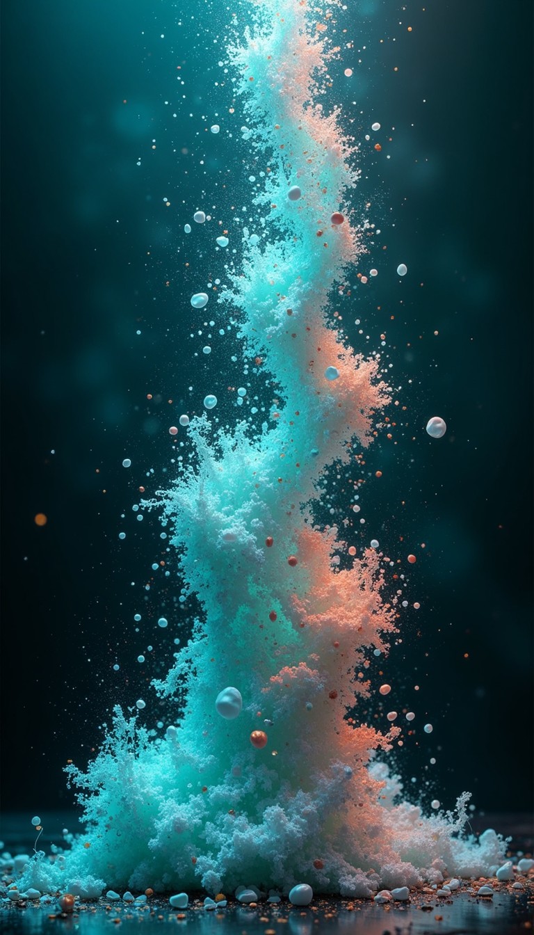 Turquoise Particles Free Turquoise Coral Convergence Image - Turquoise, Coral, Particles ...