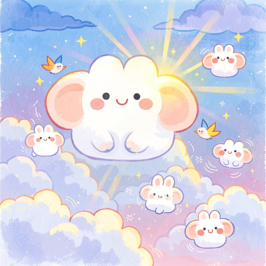 Free Magical Cloud Friends Image - Clouds, Sky, Illustration | Download ...