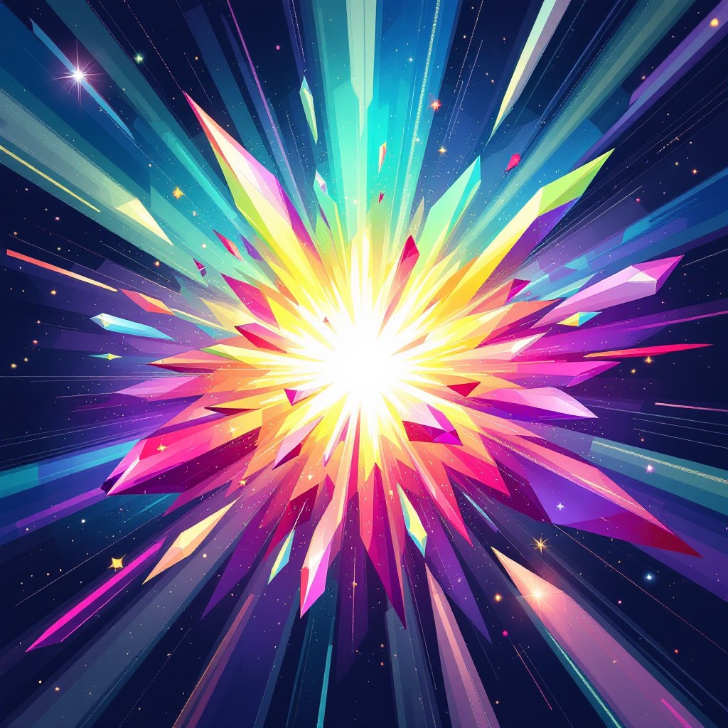 Free Radiant Pixel Explosion Image - Explosion, Prismatic, Crystals ...