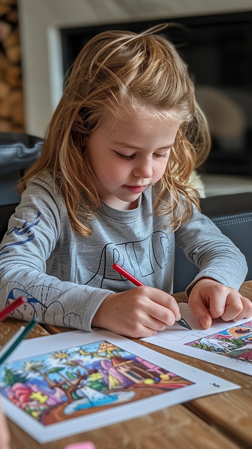 Free Child Coloring Diligently Image - Child, Coloring, Focused ...