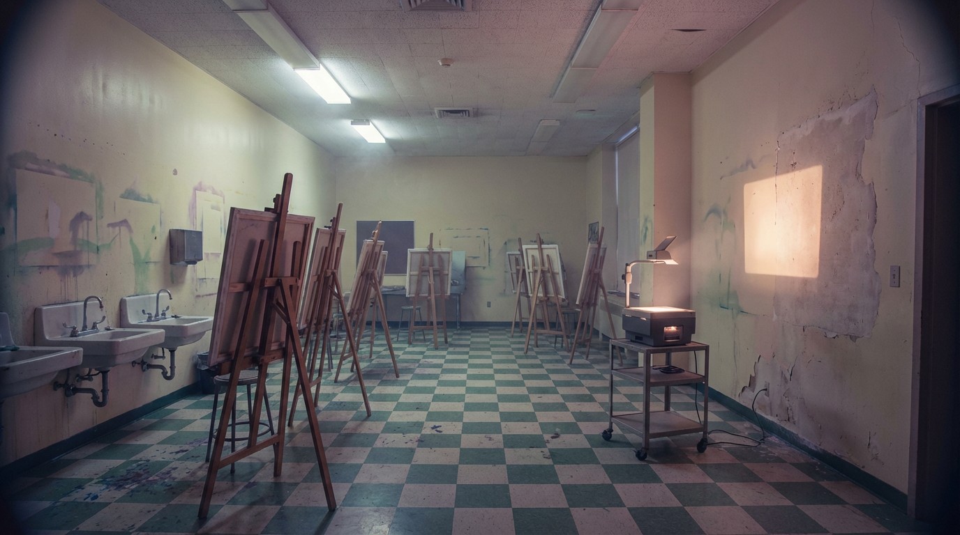Free Forgotten Art Studio Image - Dreamcore, Liminal, Abandoned ...