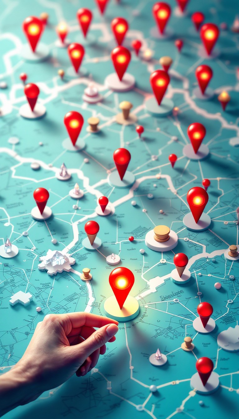 Free Mapping Connected Destinations Image - Map, Pins, Navigation ...