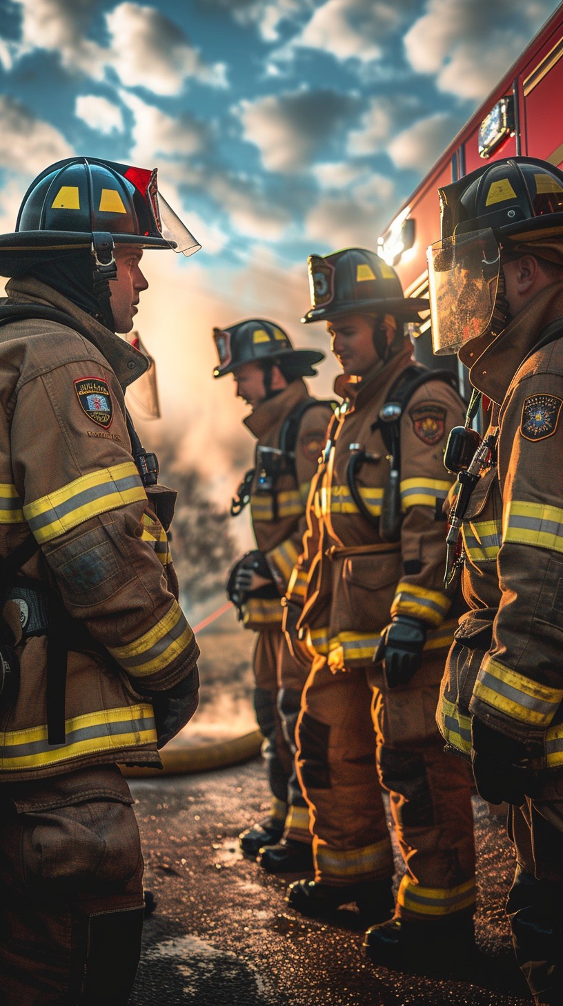 Free Firefighters in Action Image - Firefighters, Teamwork, Discussion ...