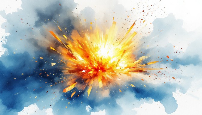 Free Golden Burst Painting Image - Explosion, Watercolor, Painting ...