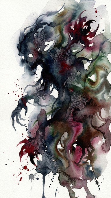 Download Dark Watercolor Monster Image - Watercolor, Abstract, Creature ...
