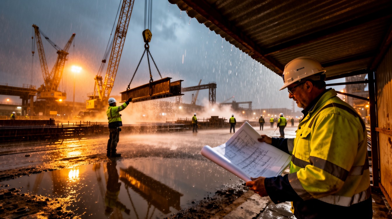 Free Construction Under Rain Image - Construction, Steelworkers ...