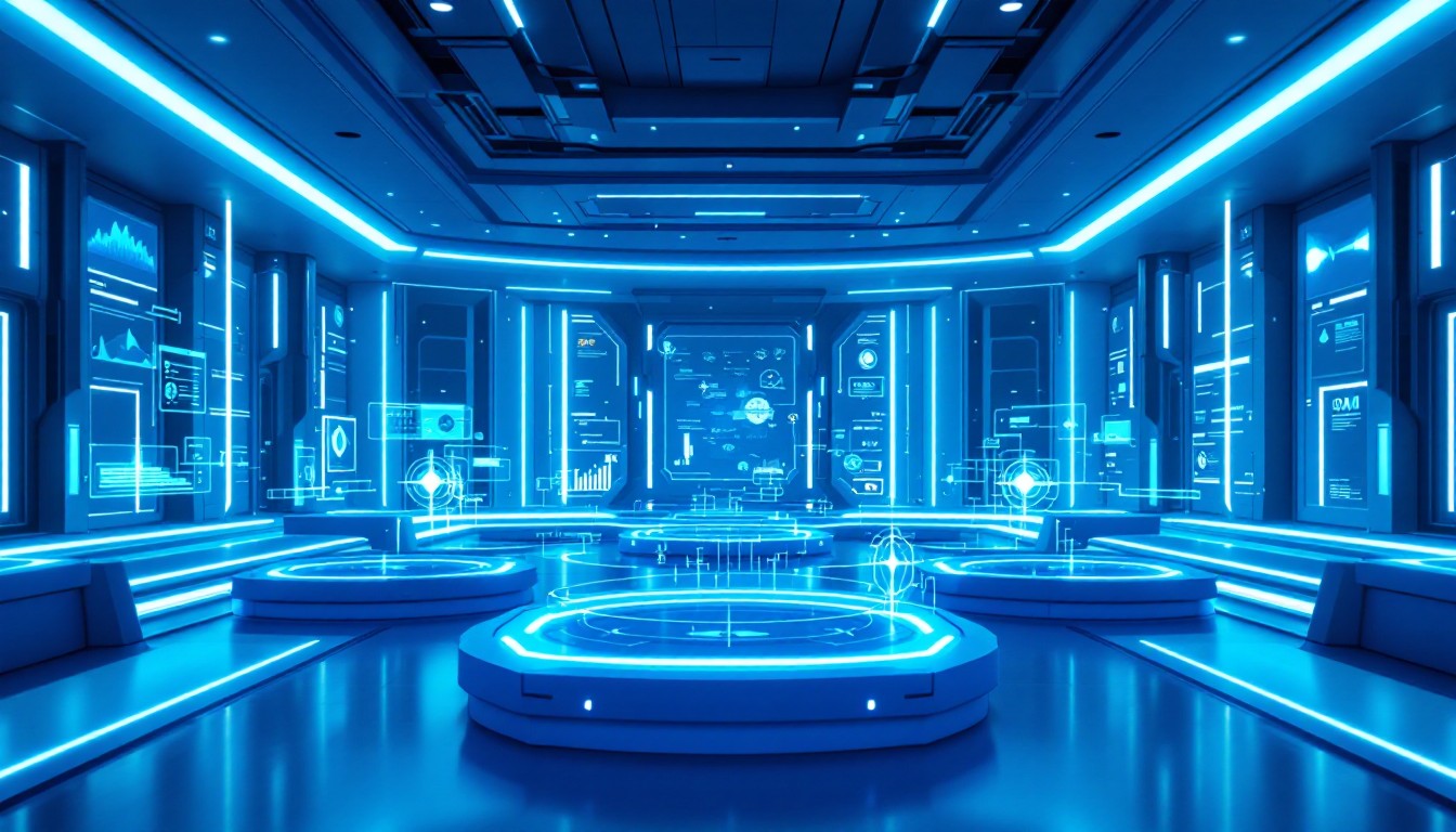 Free Futuristic Control Center Image - Futuristic, Holographic, Cyber ...